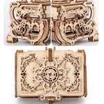 Macchinari in legno Scatola antica Regalo fai-da-te Ingranaggio rotante Modello 3D Assemblaggio Puzzle Giocattolo educativo, Wooden Machinery Antique Box