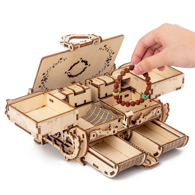 Macchinari in legno Scatola antica Regalo fai-da-te Ingranaggio rotante Modello 3D Assemblaggio Puzzle Giocattolo educativo, Wooden Machinery Antique Box