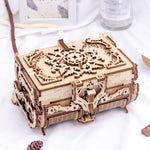 Macchinari in legno Scatola antica Regalo fai-da-te Ingranaggio rotante Modello 3D Assemblaggio Puzzle Giocattolo educativo, Wooden Machinery Antique Box