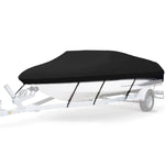 Copertura per barca impermeabile 210D Motoscafo trainato da pesca Copertura per barca a forma di V Copertura per protezione dalla pioggia e dal sole, 11-13FT 420x270cm, 14-16FT 530x290cm, 17-19FT 600x310cm, 20-22FT  700x320cm