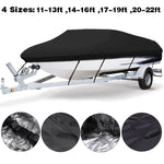 Copertura per barca impermeabile 210D Motoscafo trainato da pesca Copertura per barca a forma di V Copertura per protezione dalla pioggia e dal sole, 11-13FT 420x270cm, 14-16FT 530x290cm, 17-19FT 600x310cm, 20-22FT  700x320cm