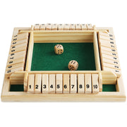 Gioco Flop digitale a quattro lati Interazione tra feste Gioco da tavolo educativo per bambini per il tempo libero Giocattoli di legno per decompressione per adulti, Green, Brown