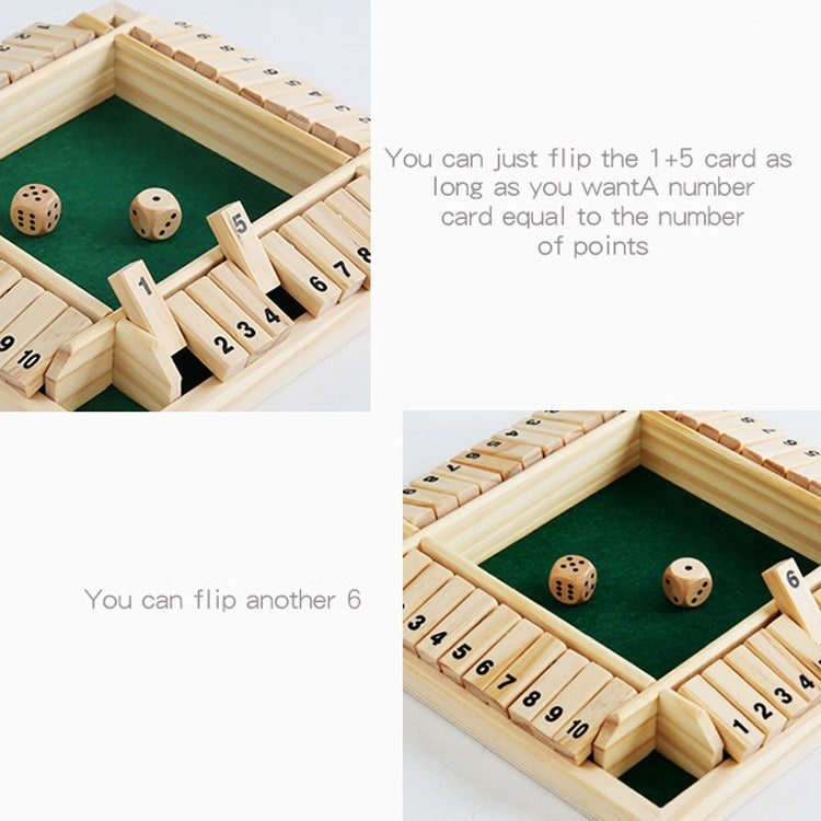 Gioco da tavolo educativo in legno a quattro lati