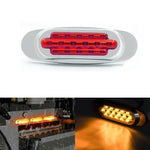 12-24V 2000-4000K 16 LED Luci laterali galvaniche Luci posteriori laterali Luce di modifica del camion carico, Red (2 Lines Always Bright), Yellow (2 Lines Always Bright), Red (High and Low Light 3 Lines), Yellow (High and Low Light 3 Lines)