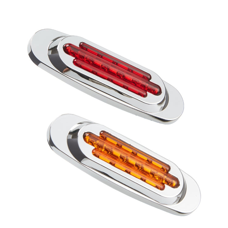 12-24V 2000-4000K 16 LED Luci laterali galvaniche Luci posteriori laterali Luce di modifica del camion carico, Red (2 Lines Always Bright), Yellow (2 Lines Always Bright), Red (High and Low Light 3 Lines), Yellow (High and Low Light 3 Lines)