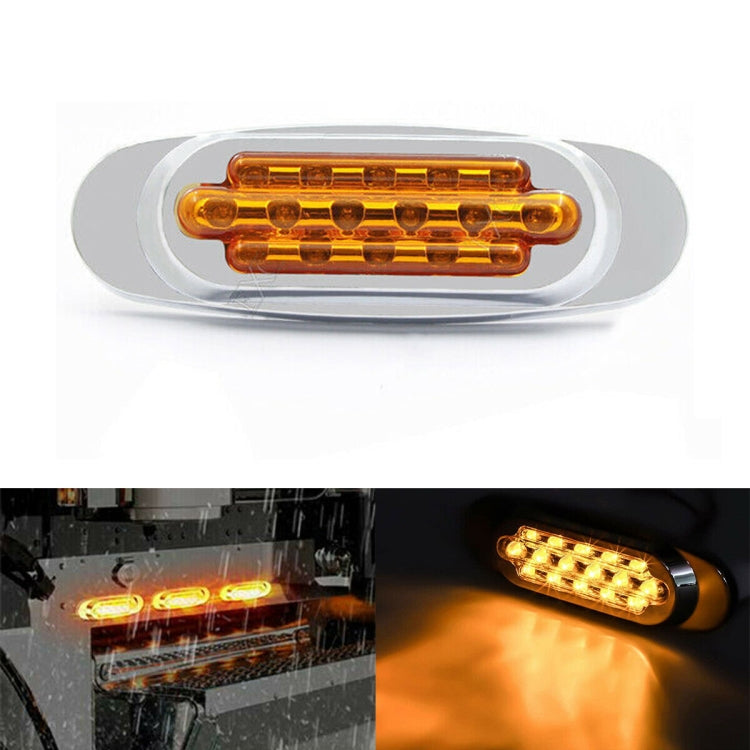 12-24V 2000-4000K 16 LED Luci laterali galvaniche Luci posteriori laterali Luce di modifica del camion carico, Red (2 Lines Always Bright), Yellow (2 Lines Always Bright), Red (High and Low Light 3 Lines), Yellow (High and Low Light 3 Lines)