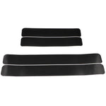 5 Set Soglia per auto Adesivo in fibra di carbonio Striscia antigraffio per portiera per auto Pellicola anti-calcio Striscia protettiva per soglia, 4 PCS / Set 3D Black, 4 PCS / Set 4D Black