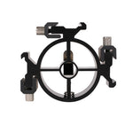 2 PCS Round Field 3 Triple Head Hot Shoe Mount Adapter Flash Holder Bracket Light Stand Holder, Round Triple Heads Bracket
