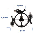 2 PCS Round Field 3 Triple Head Hot Shoe Mount Adapter Flash Holder Bracket Light Stand Holder, Round Triple Heads Bracket