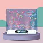Tavolo da disegno fluorescente 3D luminoso per bambini