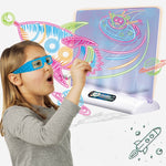 Tavolo da disegno fluorescente 3D luminoso per bambini