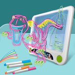 Tavolo da disegno fluorescente 3D luminoso per bambini