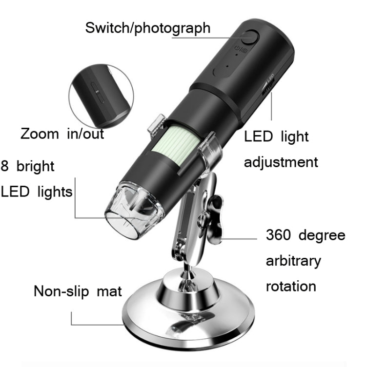 Microscopio elettronico WIFI Lente d'ingrandimento digitale USB