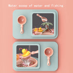 Set di giocattoli per giochi d'acqua estivi con stazione di pesca rotante per ciclo elettrico educativo per bambini, Green 6 Ducks, Pink 6 Ducks, Green 3 Fish 3 Ducks, Pink 3 Fish 3 Ducks