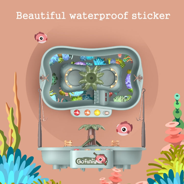 Set di giocattoli per giochi d'acqua estivi con stazione di pesca rotante per ciclo elettrico educativo per bambini, Green 6 Ducks, Pink 6 Ducks, Green 3 Fish 3 Ducks, Pink 3 Fish 3 Ducks