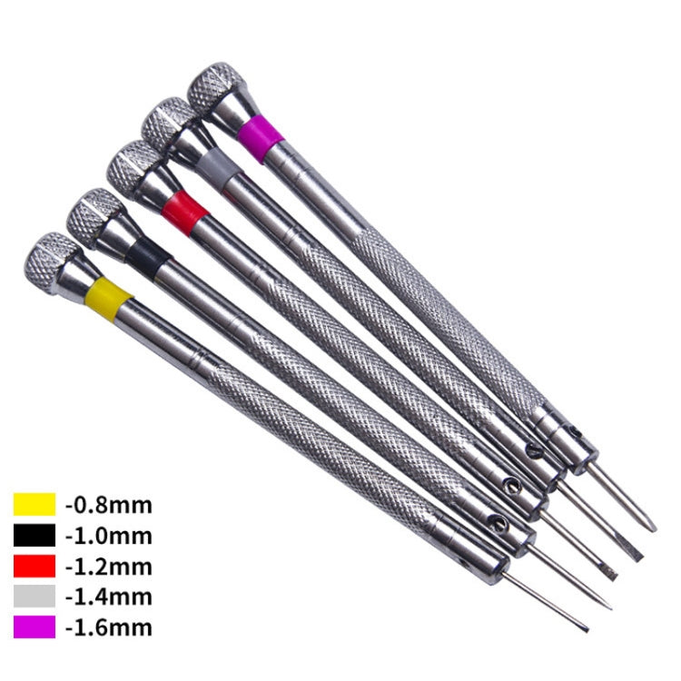 2 set di strumenti per la riparazione di orologi, occhiali, cacciaviti per computer, stile:, 5 in 1 White Bits, 5 in 1 Black Bits