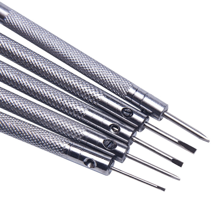 2 set di strumenti per la riparazione di orologi, occhiali, cacciaviti per computer, stile:, 5 in 1 White Bits, 5 in 1 Black Bits