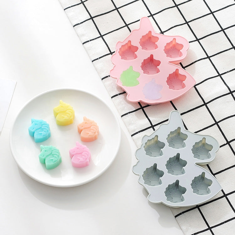 Set 4 stampi in silicone unicorno e pony per dolci