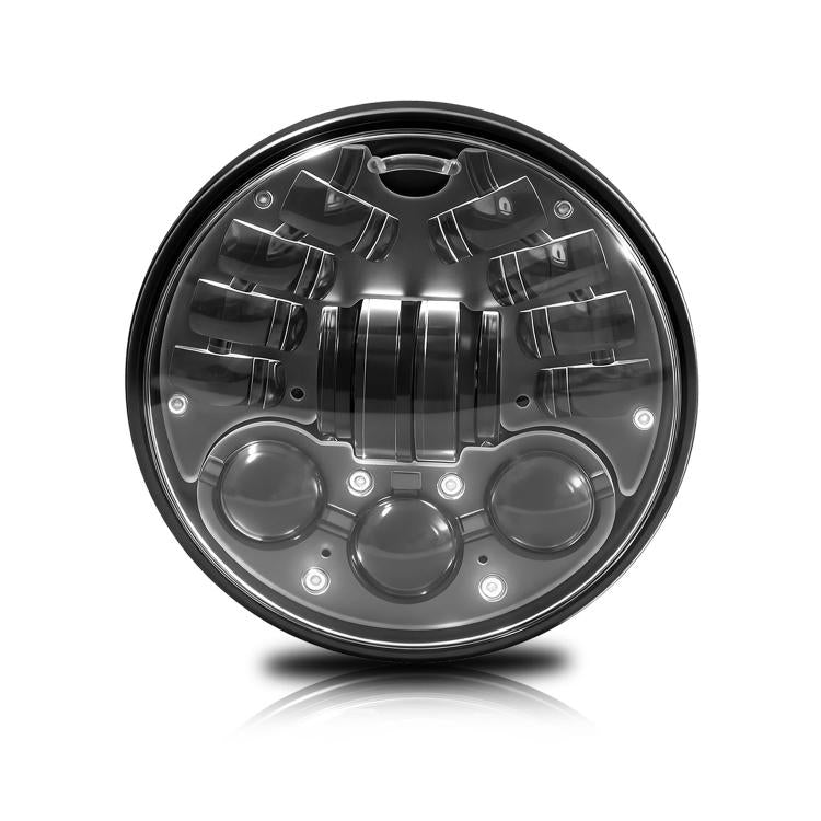 Faro anteriore moto LED Angel Eye Matrix 5,75" alluminio