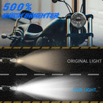 Faro anteriore per moto Angel Eye Matrix con alloggiamento in alluminio da 5,75 pollici