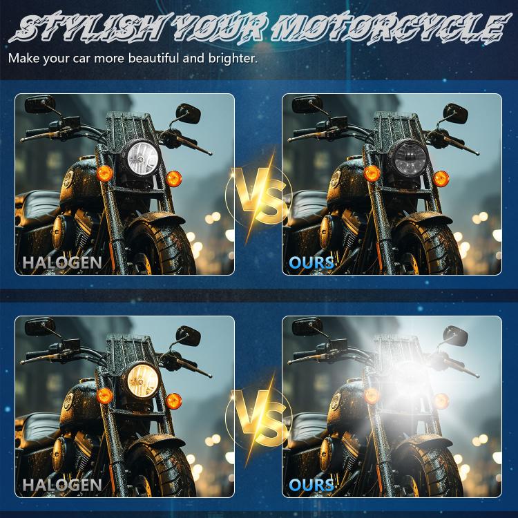 Faro anteriore per moto Angel Eye Matrix con alloggiamento in alluminio da 5,75 pollici