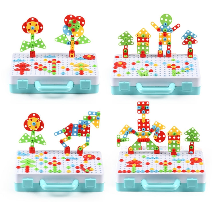 Cassetta degli attrezzi per assemblaggio manuale di giocattoli per trapano elettrico per serraggio a vite per bambini, Stile:, 2D Plane + Manual Drill (188 PCS), 2D Plane + Electric Drill (189 PCS), 3D + Manual Drill (275 PCS)                          ...