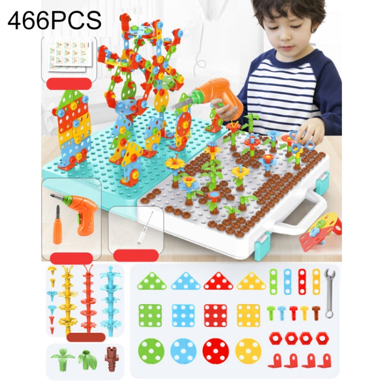 Cassetta degli attrezzi per assemblaggio manuale di giocattoli per trapano elettrico per serraggio a vite per bambini, Stile:, 2D Plane + Manual Drill (188 PCS), 2D Plane + Electric Drill (189 PCS), 3D + Manual Drill (275 PCS)                          ...