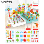 Cassetta degli attrezzi per assemblaggio manuale di giocattoli per trapano elettrico per serraggio a vite per bambini, Stile:, 2D Plane + Manual Drill (188 PCS), 2D Plane + Electric Drill (189 PCS), 3D + Manual Drill (275 PCS)                          ...