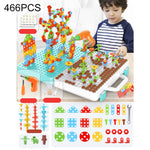 Cassetta degli attrezzi per assemblaggio manuale di giocattoli per trapano elettrico per serraggio a vite per bambini, Stile:, 2D Plane + Manual Drill (188 PCS), 2D Plane + Electric Drill (189 PCS), 3D + Manual Drill (275 PCS)                          ...