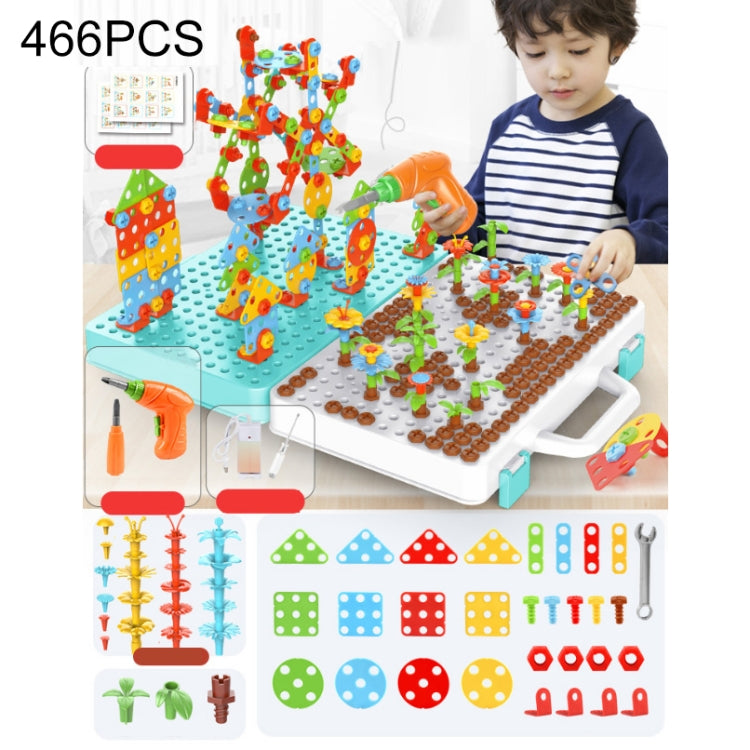 Cassetta degli attrezzi per assemblaggio manuale di giocattoli per trapano elettrico per serraggio a vite per bambini, Stile:, 2D Plane + Manual Drill (188 PCS), 2D Plane + Electric Drill (189 PCS), 3D + Manual Drill (275 PCS)                          ...