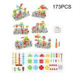 Cassetta degli attrezzi per assemblaggio manuale di giocattoli per trapano elettrico per serraggio a vite per bambini, Stile:, 2D Plane + Manual Drill (188 PCS), 2D Plane + Electric Drill (189 PCS), 3D + Manual Drill (275 PCS)                          ...