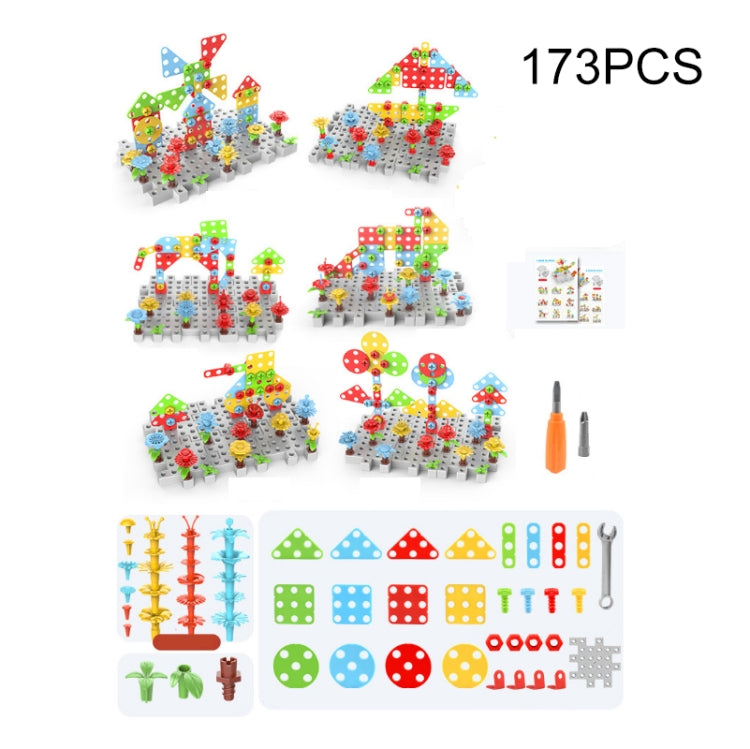 Cassetta degli attrezzi per assemblaggio manuale di giocattoli per trapano elettrico per serraggio a vite per bambini, Stile:, 2D Plane + Manual Drill (188 PCS), 2D Plane + Electric Drill (189 PCS), 3D + Manual Drill (275 PCS)                          ...
