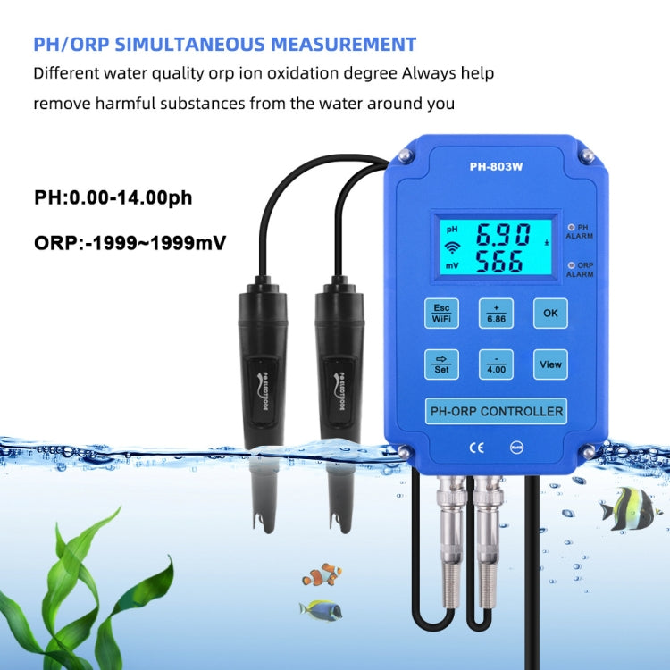 Misuratore PH e Redox digitale KL-803W con WiFi