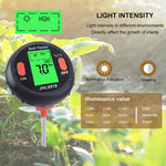Misuratore multifunzione suolo 5 in 1 pH umidità temperatura
