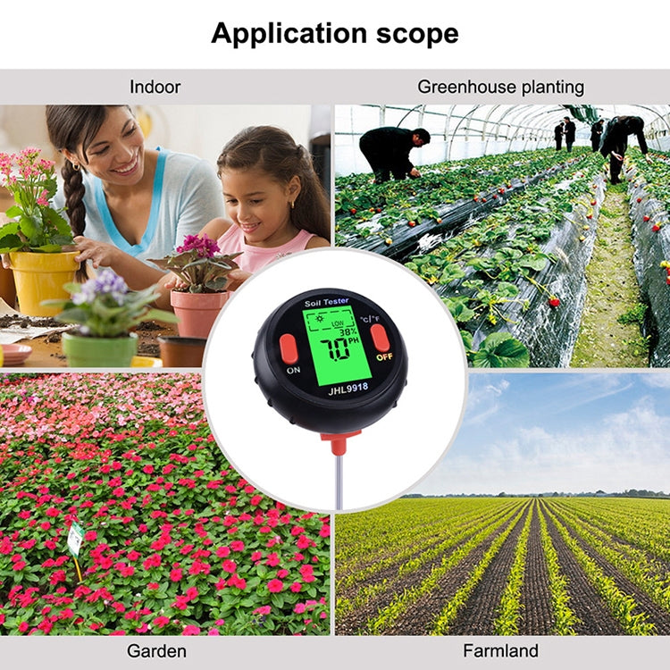 Misuratore del suolo cinque in uno PH Umidità Temperatura Rilevatore di fotometria Rilevatore di fotometria PH Rilevatore multifunzionale, 5 In 1