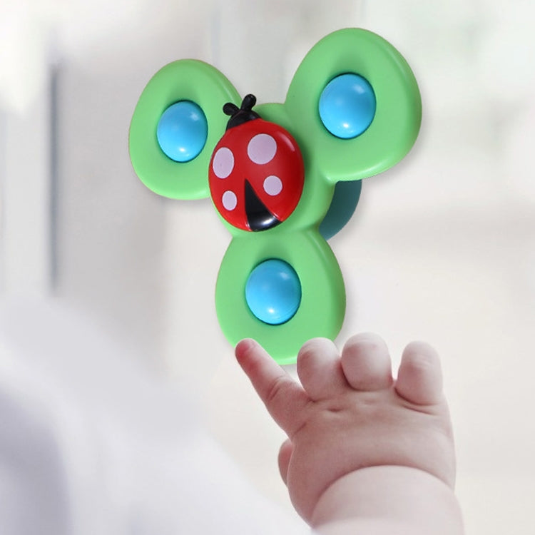 3 in 1 Fingertip Spinner Sonaglio per bambini Ventosa per insetti a tre colori Gira e gira un divertente giocattolo per il bagnetto, Fingertip Spinner