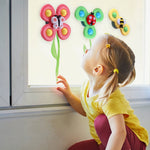 3 in 1 Fingertip Spinner Sonaglio per bambini Ventosa per insetti a tre colori Gira e gira un divertente giocattolo per il bagnetto, Fingertip Spinner