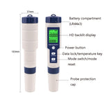 Penna tester qualità acqua 5 in 1 PH TDS EC Salinità