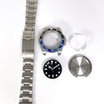 Per movimento ETA2836/Pearl 3804 867 GMT Accessori per orologi Cassa in acciaio inossidabile da 40 mm, Blue Red, Black Blue, Black Red, Black