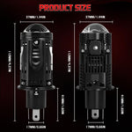 Faro LED ad alta potenza da 48 W, modello H4, con elettrovalvola, per auto.