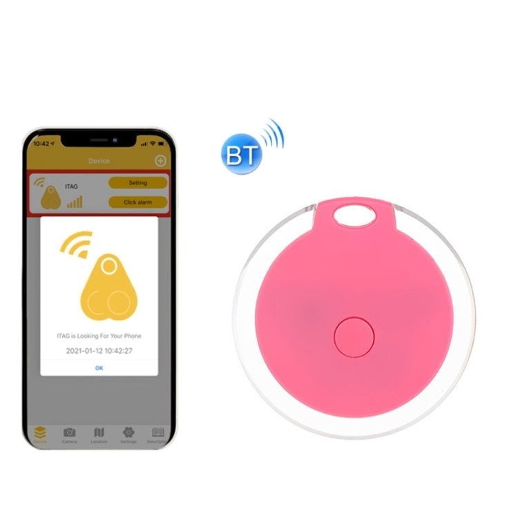2 pezzi rotondi Bluetooth anti-smarrimento chiave del telefono cellulare allarme bidirezionale per la ricerca di oggetti