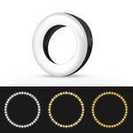 Luce anello LED selfie USB ricaricabile per smartphone