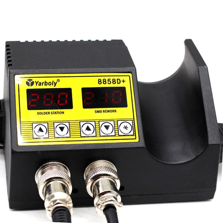 8858 Ventilatore ad aria calda portatile per stazione di saldatura per rilavorazione per SMD/PCB, spina europea, 8858