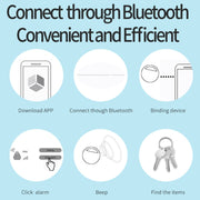 HYC-S9 2 pz Localizzatore di oggetti Bluetooth rotondo Localizzatore di localizzazione del telefono cellulare Allarme bidirezionale anti-smarrimento, Black, White, Blue, Green, Pink, Red