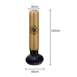 Colonna da boxe gonfiabile verticale spessa per sacco da boxe gonfiabile per bambini adulti in PVC, altezza: 1,6 m, 1.6m Gold