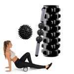 Set di colonne per yoga con rulli per rilassamento muscolare cavo in schiuma Eva 3 in 1, lunghezza:, 33cm (Blue Crescent), 33cm (Pink Crescent ), 33cm  (Purple Crescent ), 45cm (Pink Crescent), 45cm (Purple Crescent ), 45cm (Blue Crescent)             ...