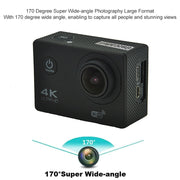 WIFI Macchina Fotografica di Azione Impermeabile Ciclismo 4K macchina fotografica Ultra Diving 60PFS kamera Casco della bicicletta Cam subacquea Sport 1080P macchina fotografica