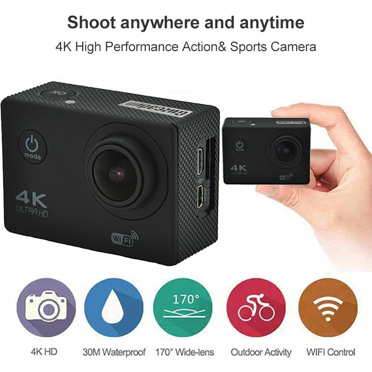 Action Camera 4K WiFi Impermeabile per Sport Estremi