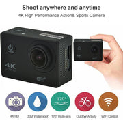 WIFI Macchina Fotografica di Azione Impermeabile Ciclismo 4K macchina fotografica Ultra Diving 60PFS kamera Casco della bicicletta Cam subacquea Sport 1080P macchina fotografica