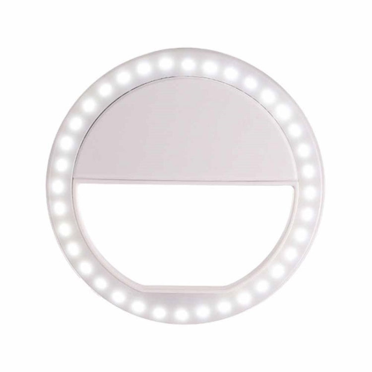Torcia LED a forma di anello per telefono cellulare con luce di riempimento per selfie da 2 pezzi per fotografie dal vivo, White, Black, Pink